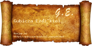 Gubicza Ezékiel névjegykártya